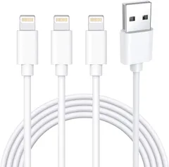 iphone 充電ケーブル 純正 ライトニングケーブル 2m*3本セット 充電コード アイフォン充電 ケーブル あいふぉん lightning ケーブル 人気 高速 ランキング 急速 充電器 高耐久 断線防止 急速データ転送for iPhone14/ ...