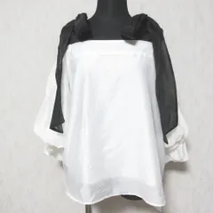 未使用 23SS SNIDEL スナイデル オフショルリボンブラウス SWFB232080 サイズF ホワイト レディース 古着 中古 USED