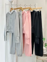 B5862 (秋の新作、季節の変わり目、上下セット、トレーナーセット、セットアップ)