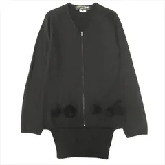 13aw コムデギャルソンオムプリュス COMME des GARCONS HOMME PLUS ポンポン ニット ジャケット ブルゾン ジップアップ カーディガン セーター ウール 後ろ下がり アーカイブ S 黒 ブラック メンズのサムネイル