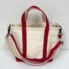 【069-a】LLBean　エルエルビーン　ショルダー・ストラップ・トート　バッグ　スモール　キャンバス　レッド