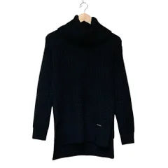 美品 POLO SPORT ポロスポーツ ラルフローレン タートルネック ローゲージ ニット プルオーバー セーター XS ブラック レディース 古着 中古 USED