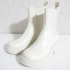 未使用 CHARLES&KEITH チャールズアンドキース サイドゴアアンクルブーツ 35 クリーム レディース 古着 中古 USED