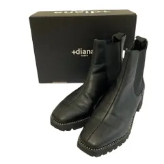 良品 24AW DIANA ダイアナ ボリューム サイドゴアブーツ レインブーツ U64201R サイズ24.5cm ブラック レディース 古着 中古 USED