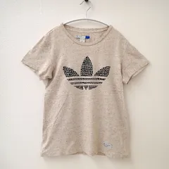 古着　adidas originals アディダスオリジナル　メンズロゴTシャツ　Sサイズ　ベージュ系