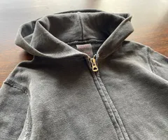 デニムダンガリー　グレー　長袖パーカー　120cm