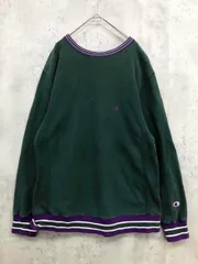 champion チャンピオン C3-N005 裏起毛 リバースウィーブ クルーネック トレーナー スウェット sizeXL/ダークグリーン ◆■ メンズ