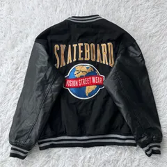 状態良 VISION STREET WEAR スタジャン 背面ビッグロゴ  刺繍 Mサイズ 3183