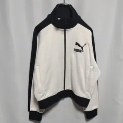 PUMA プーマ T7 トラックジャケット S 白 刺繍ロゴ