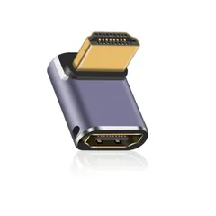 Poyiccot HDMI L字 アダプタ 8K HDMI変換アダプター、48Gbps下向キ HDMI オス メス HDMI延長アダプタ8K 60Hz / 4K 120Hz HDR対応 1個入り