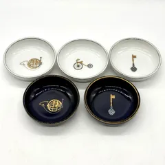 深川製磁 小皿 白・紫 金彩 銀彩 小皿 醤油皿 平皿 丸皿 昭和レトロ 陶磁器