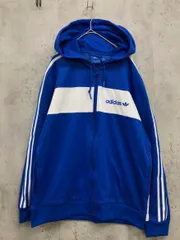 adidas アディダス CG1361 ジップアップ パーカー トラック ジャケット sizeO/青 ■■ メンズ