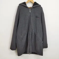 90s FIRST DOWN USA ファーストダウン フリース ジップアップ ジャケット ボリューム 肉厚 フーディー スーパービッグサイズ 古着 VINTAGE グレー系 3L 大きいサイズ B215