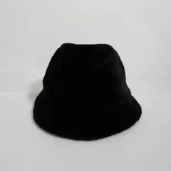 美品 KIJIMA TAKAYUKI キジマタカユキ SYNTHETIC MOUTON SOFT HAT マウンテン ファー ソフト ハット 帽子 212920 黒 サイズ3 474Q★4