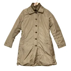 美品 roga ロガ リモンタ社製生地 レイヤード ダウンコート サイズ40 ベージュ レディース 古着 中古 USED