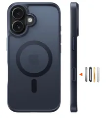【米軍進化・高精密Magsafe対応】TORRAS iPhone 16 用 ケースマグネット搭載 耐衝撃 米軍保護工学 ワイヤレス充電対応 黄変防止 半透明 マット