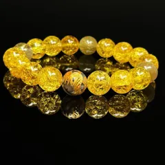 勝負運を招き寄せる 10ミリ 金彫皇帝龍 龍紋石 ドラゴンアゲート シトリンクラック ゴールド ルチルクォーツ ブレス 相性抜群 天然石 最強金運 開運 誕生日 ギフト 贈り物 ryub16 / 魔除け 運気向上 高品質 / 京海堂 天然石の卸　京の蔵