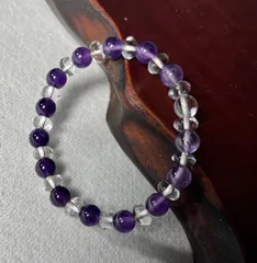 ブレスレット　パープル　アクセサリー　ストーン