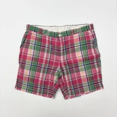 Polo by Ralph Lauren ポロ バイ ラルフローレン コットン リネン マドラスチェック ショート パンツ ショーツ サイズ 38 802-0005