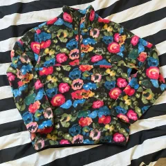 STUSSY フローラル ハーフジップ フリース S