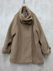 SAKISHIMA TOUKYO サキシマトウキョウ SA24204 ボリューム ボアスタンドカラーミドルコート ジャケット sizeF/ブラウン ◆■◎レディース