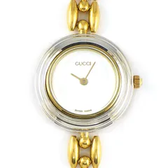 グッチ GUCCI 腕時計 チェンジベゼル 11/12 マルチカラーベゼル 全6色 ホワイト文字盤 GP クオーツアナログ 【中古】