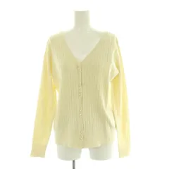 ロペピクニック ROPE Picnic マシュマロニットカーディガン 38 オフホワイト Vネック リブ編み 長袖 /AG ■OS