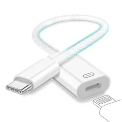 イヤホン対応 Lightning USB C 変換アダプタ PD急速充電+480Mbps高速転送+オーディオ全対応 通話・音楽・音量調節 Hi-Fi イヤホン端子 オーディオ 高速転送 通話可能 変換コネクタ ライトニング to Type C ケーブ ...