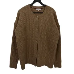 トミーヒルフィガー レディース ケーブル編み カーディガン L