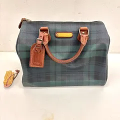 【中古品】Polo Ralph Lauren ミニボストンバッグ 鞄 ブラックウォッチ ポロ ラルフローレン KA