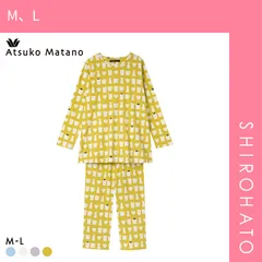 12％OFF【SHIROHATO公式】【正規品・新品】ワコール マタノアツコ ルームウェア 長袖パジャマ 上下セット MEME ねこ 綿100％ Wacoal ATSUKO MATANO(M、L)
