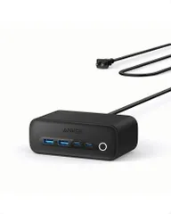 Anker 525 Charging Station (USBタップ 電源タップ AC差込口 3口 USB-C 2ポート USB-A 2ポート 延長コード 1.5m)