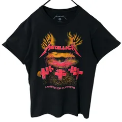 L メタリカ バンT バンド ビッグプリント ブラック 黒 Tシャツ レディース ユニセックス メンズ 古着 半袖 CHM