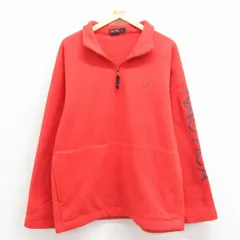 L/古着 ノーティカ 長袖 ブランド ハーフジップ フリース ジャケット メンズ オレンジ 25dec19のサムネイル