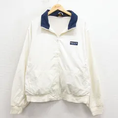 XL/古着 エディーバウアー 長袖 ナイロン ジャケット メンズ 90年代 90s ワンポイントロゴ 白 25dec19