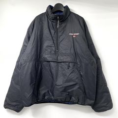 古着Polo Sport ネイビー ハーフジップ ダウン リバーシブルアノラック 