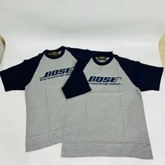 NC2930 美品 レア 90s Bose（ボーズ）ラグラン 半袖Tシャツ  シングルステッチ グレー×ネイビー 半袖 Lサイズ 2枚セット クリーニング済み 検i