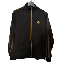  adidas トラックジャケット スポーツ トレーニングウェア 黒金【Z1774】