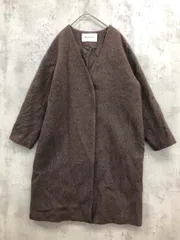 NATURAL BEAUTY BASIC ナチュラルビューティーベーシック 0170252501 カシミヤ混ライト Vカラー コート sizeM/ダークモカ ◆■◎レディース