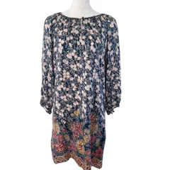 COMPTOIR DES COTONNIERS コントワーデコトニエ シルク100 花柄 チュニック ワンピース 美品 38のサムネイル