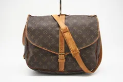 ★3日以内返品可★  LOUIS VUITTON ルイ・ヴィトン モノグラム ソミュール35 M42254 ショルダーバッグ ブラウン コーティングキャンバス レディース