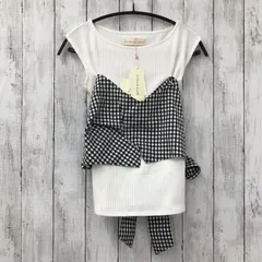 新品【 トランテアンソンドゥモード 】ビスチェ付きバックリボンカットソー