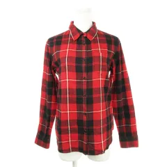 ページボーイ PAGE BOY ネルシャツ 長袖 アメカジ カジュアル チェック 総柄 コットン M 赤 レッド /AH9