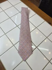 エルメスピンク色 うさぎ 柄 ネックタイ