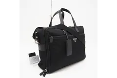 ★3日以内返品可★ 美品 PRADA プラダ サフィアーノ キャリーオン ブリーフケース 2VZ407 ビジネスバッグ ブラック サフィアーノ メンズ