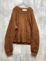 Kerry Woollen Mills ケリーウーレンミルズ ケーブル編み ニット セーター size32/茶 ◆■ レディース