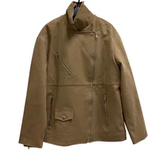 B081 ZARA アウター ジャケット ブラウン Sサイズ 26サイズ 3046/284/704 レディース スエード