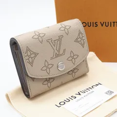 ★3日以内返品可★ 未使用 LOUIS VUITTON ルイ・ヴィトン マヒナ ポルトフォイユ イリスXS ガレ M82437 三つ折り財布 ベージュ レザー レディース