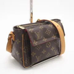 ★3日以内返品可★  LOUIS VUITTON ルイ・ヴィトン モノグラム ヴィバシテPM M51165 ショルダーバッグ ブラウン コーティングキャンバス レザー レディース