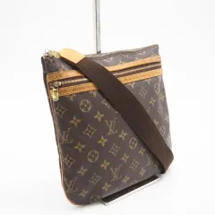 ★3日以内返品可★  LOUIS VUITTON ルイ・ヴィトン モノグラム ポシェットボスフォール M40044 ショルダーバッグ ブラウン コーティングキャンバス レザー メンズ